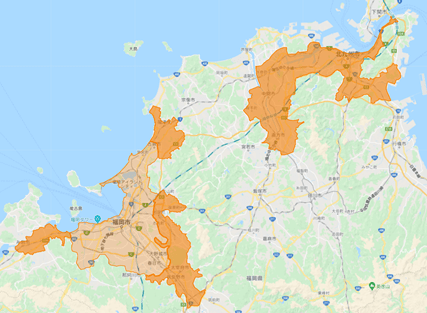didiフード福岡配達エリア