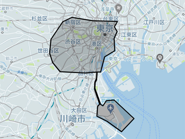 ubertaxi東京エリア