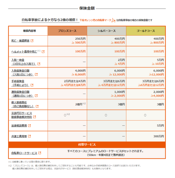 au損保の保険内容