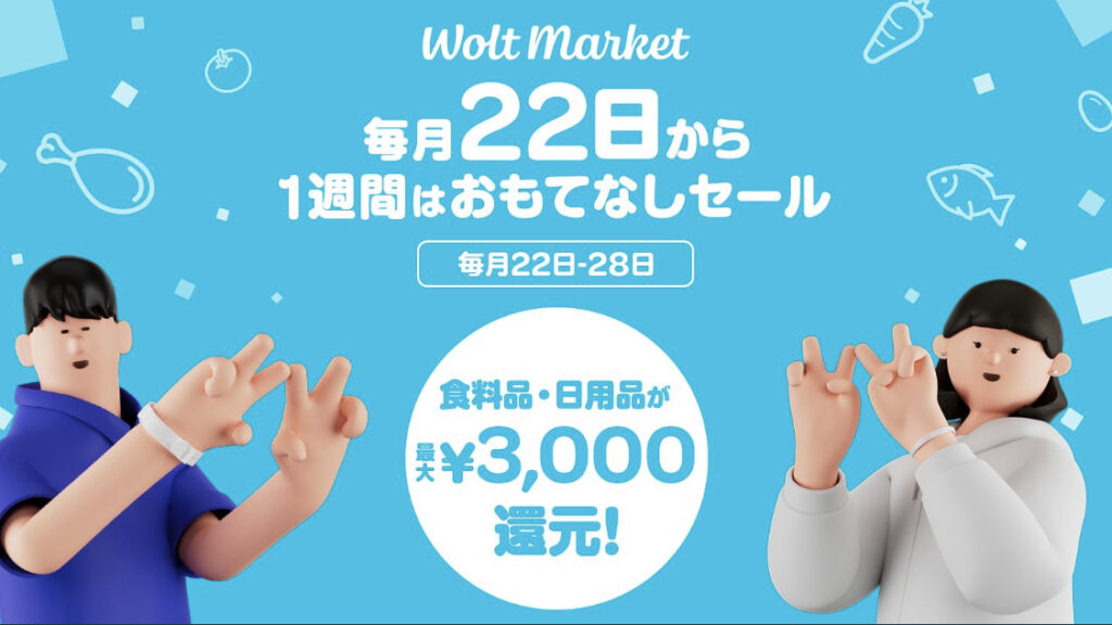 Woltマーケットで使えるクーポン