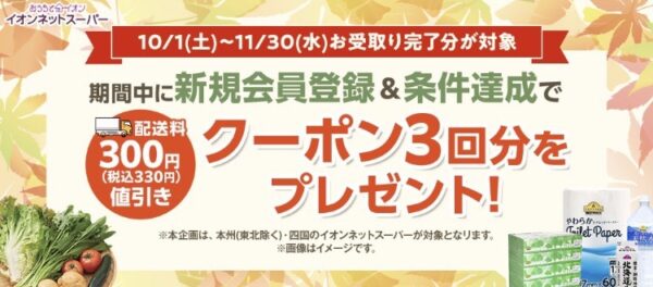 イオンネットスーパー11月30日までキャンペーン