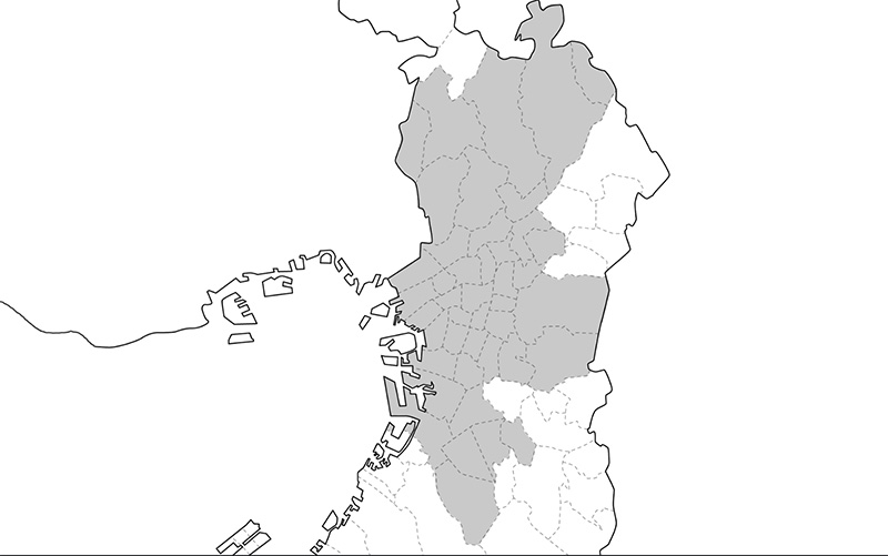 大阪エリアの対応エリアマップ