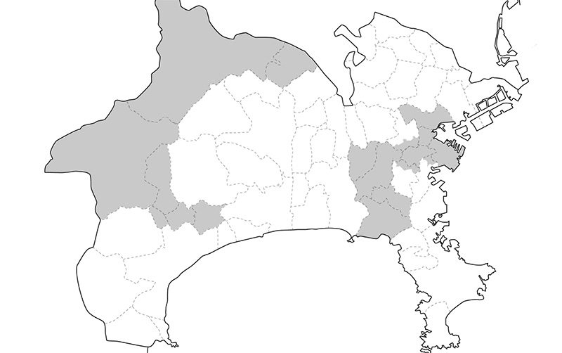 神奈川エリアのマップ