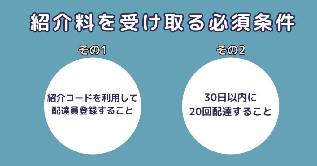 配達員向け紹介コードの注意点