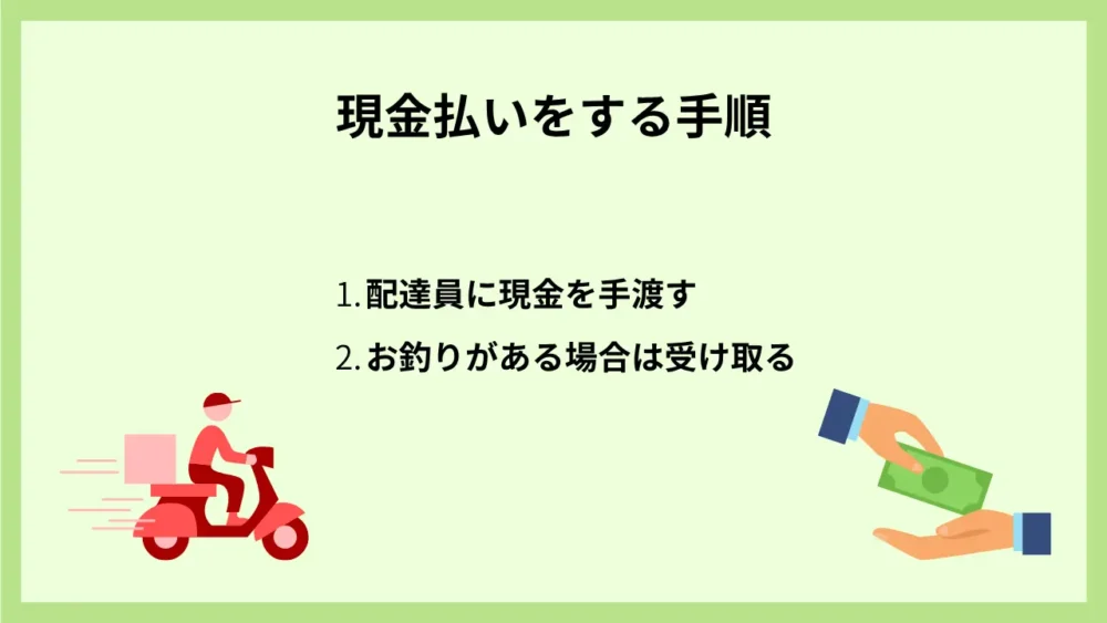 現金払いをする手順